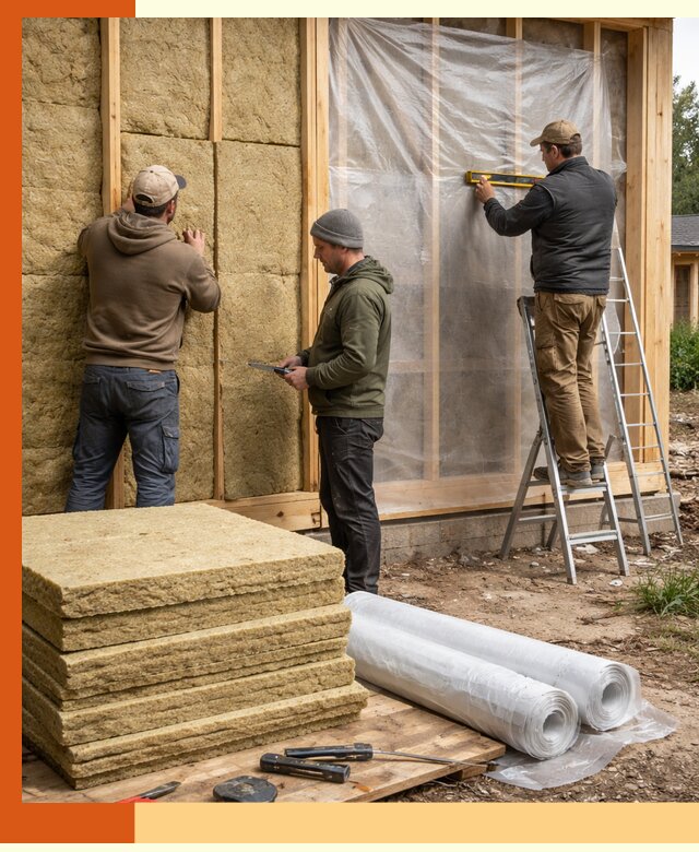 Утепление каркасного дома в Балтийске под ключ с гарантией качества