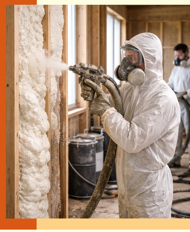 Утепление каркасного дома пенополиуретаном в Балтийске