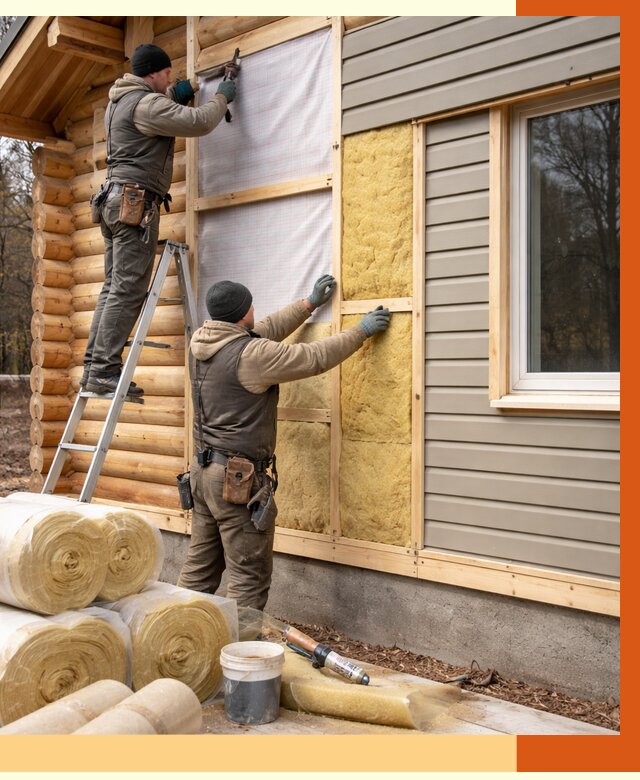 Утепление деревянного дома в Балтийске от 6321 руб./м2 — заказать работы | ТепломастерБлт