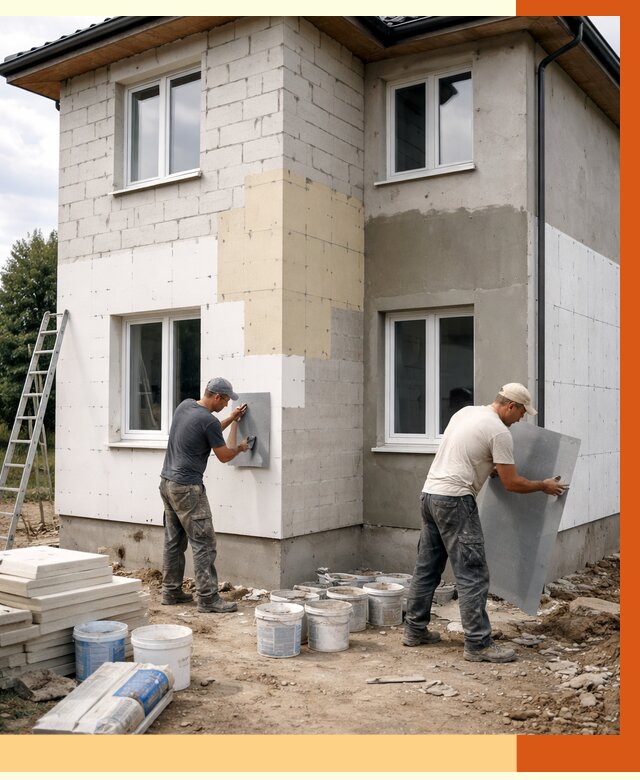 Утепление дома из газобетона в Балтийске от 4282 руб./м² — заказать у ТепломастерБлт