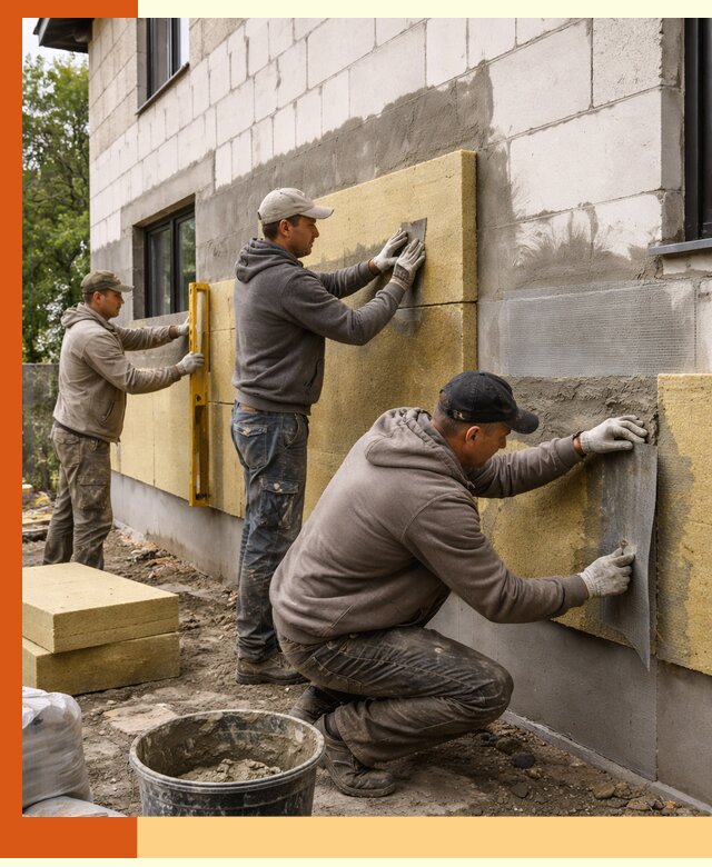Утепление дома из газобетона в Балтийске качественно и долговечно
