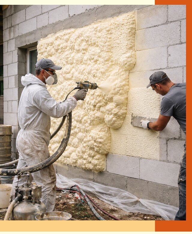 Утепление дома из газобетона ППУ в Балтийске от 4894 руб./м² под ключ | ТепломастерБлт