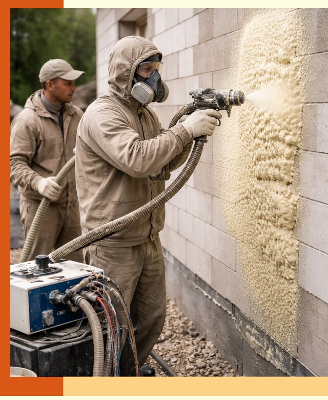 Утепление дома из газобетона ППУ в Балтийске — надежная теплоизоляция