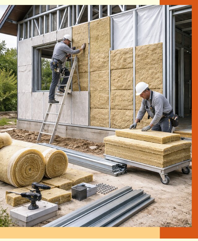 Утепление дома из ЛСТК в Балтийске от 5301 руб./м² — профессионально | ТепломастерБлт