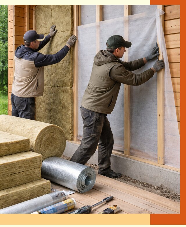 Утепление дома из двойного бруса в Балтийске от 4894 руб./м² — ТепломастерБлт под ключ