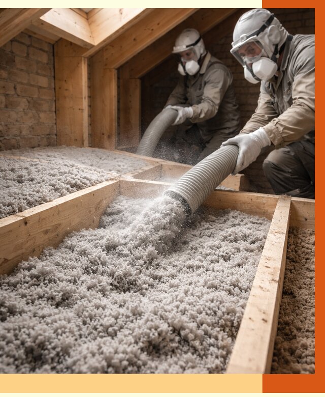 Утепление коттеджа эковатой в Балтийске от 2549 руб./м² — комплексная задувка и монтаж | ТепломастерБлт