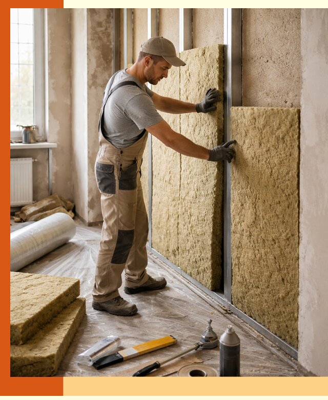 Утепление квартиры в Балтийске — комплексная теплоизоляция стен и полов