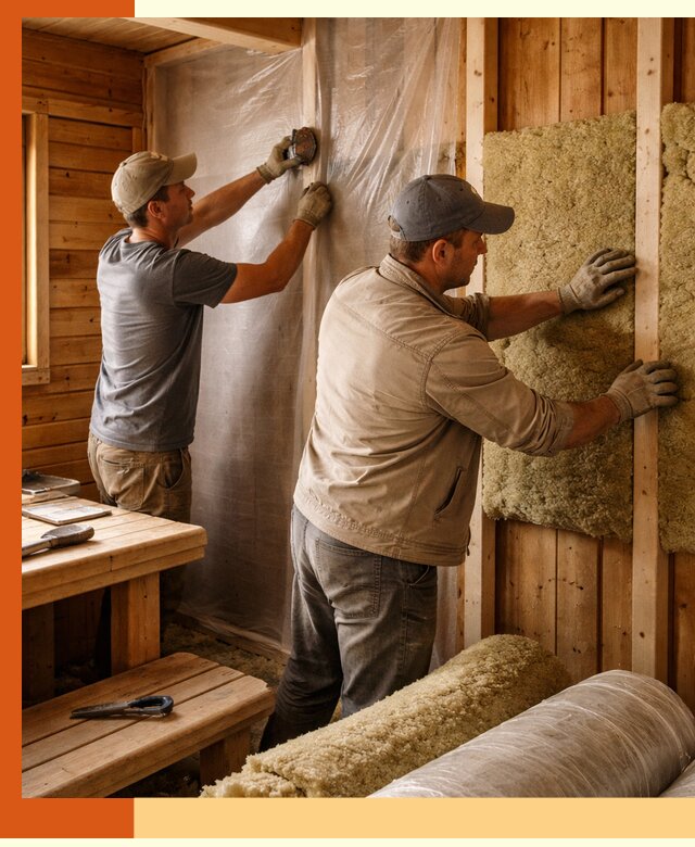 Утепление бани изнутри в Балтийске качественно и недорого