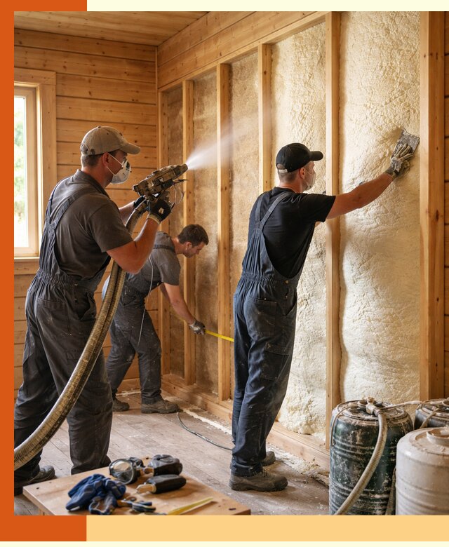 Утепление бани пенополиуретаном (ППУ) в Балтийске