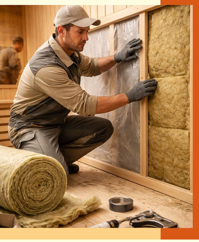 Утепление сауны изнутри в Балтийске от 6627 руб. за м2 | ППУ, под ключ — ТепломастерБлт