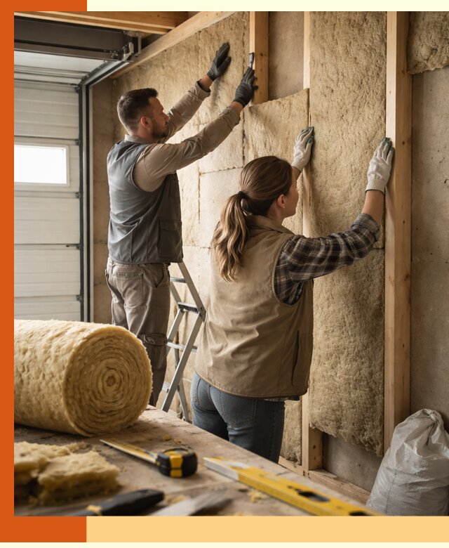 Утепление гаража изнутри в Балтийске: быстро и надежно