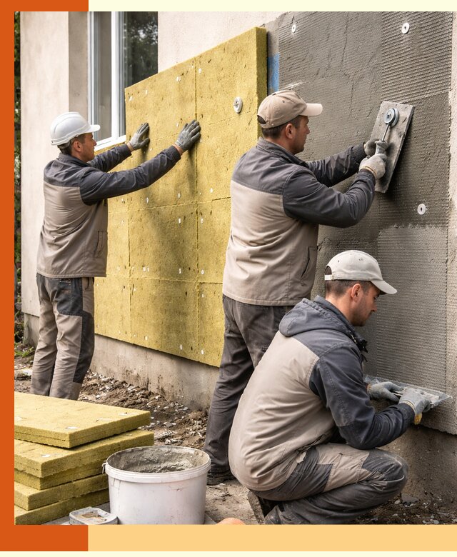 Утепление фасада под штукатурку в Балтийске — энергоэффективная технология