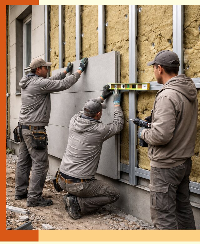 Утепление вентилируемого фасада под ключ в Балтийске