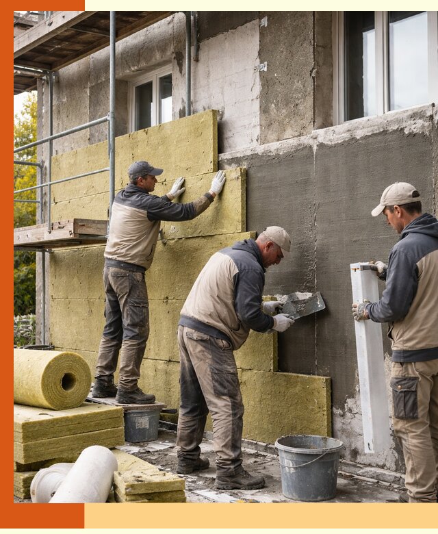 Утепление фасада зданий и домов в Балтийске