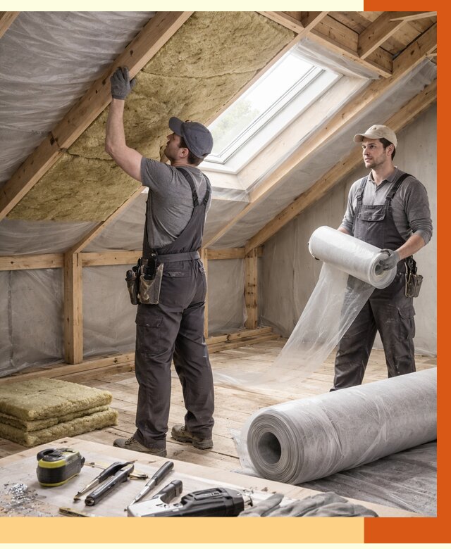 Утепление крыши изнутри мансарды в Балтийске от 4282 руб./м² | ТепломастерБлт