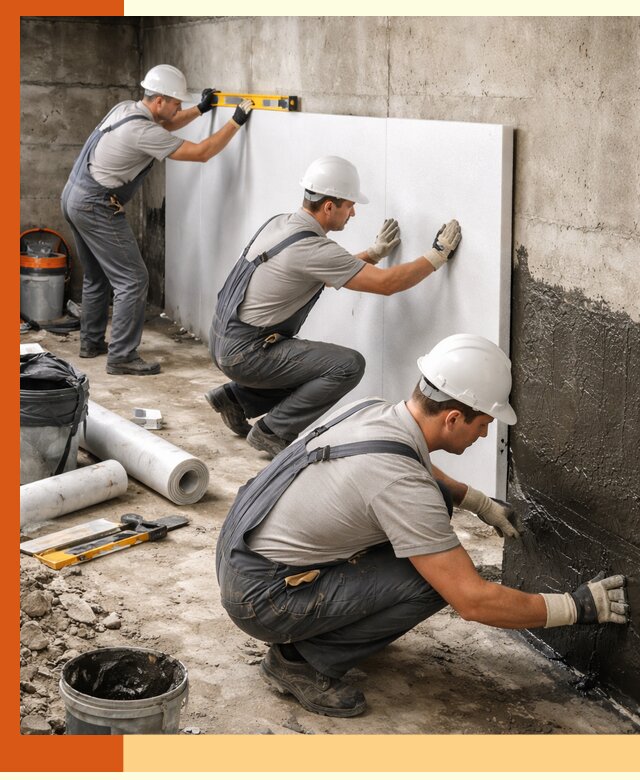 Утепление фундамента изнутри профессионально в Балтийске