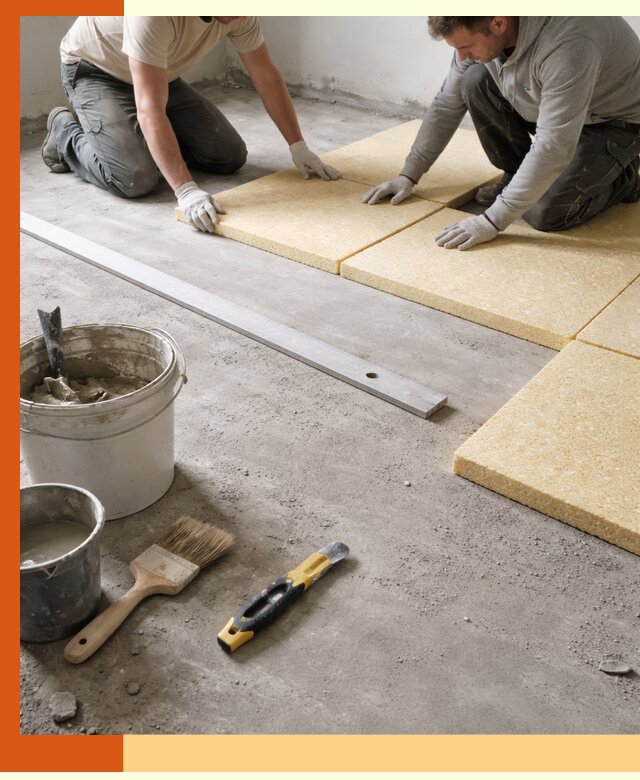 Утепление бетонного пола в Балтийске профессионально и недорого