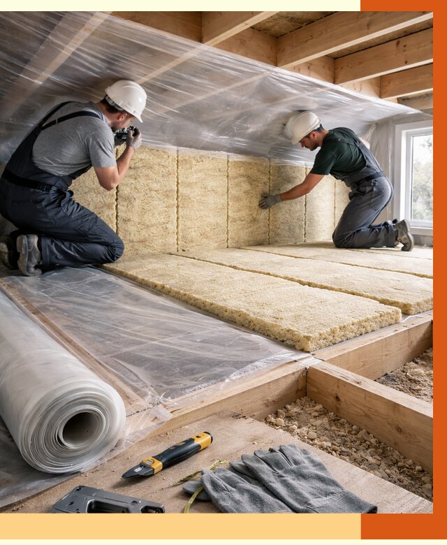 Утепление перекрытий в Балтийске от 2906 руб/м2 — утепление межэтажных и чердачных | ТепломастерБлт