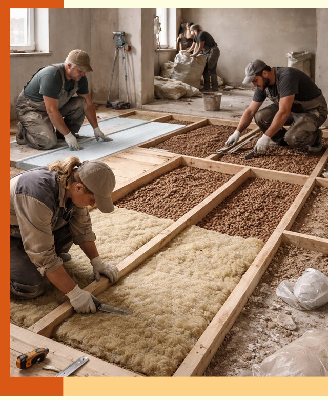 Утепление перекрытий жилых и промышленных зданий в Балтийске