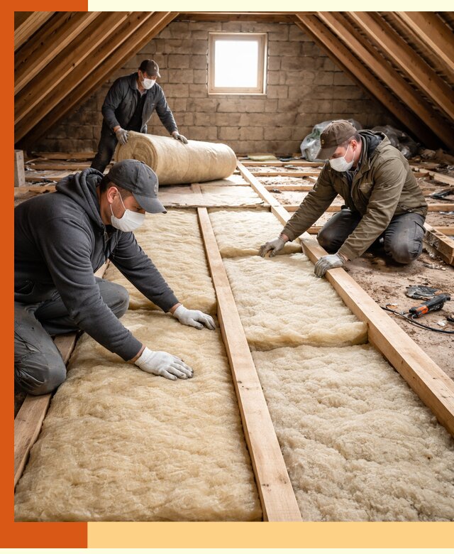 Утепление чердака в Балтийске — профессиональная теплоизоляция кровли
