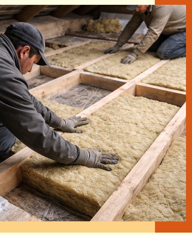 Утепление чердака минватой в Балтийске от 3568 руб/м2 под ключ | ТепломастерБлт