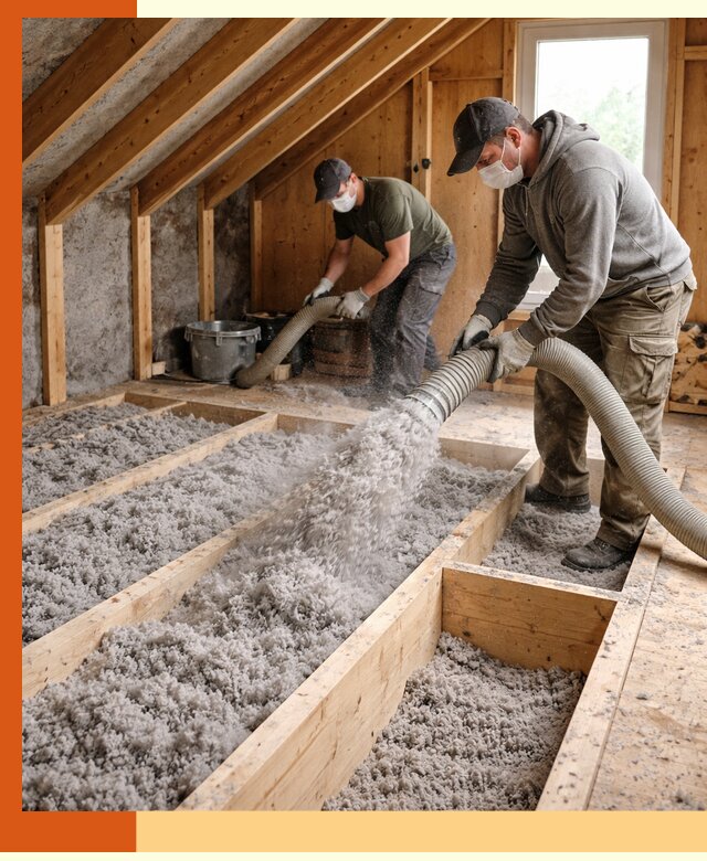 Утепление мансарды эковатой в Балтийске с гарантией качества