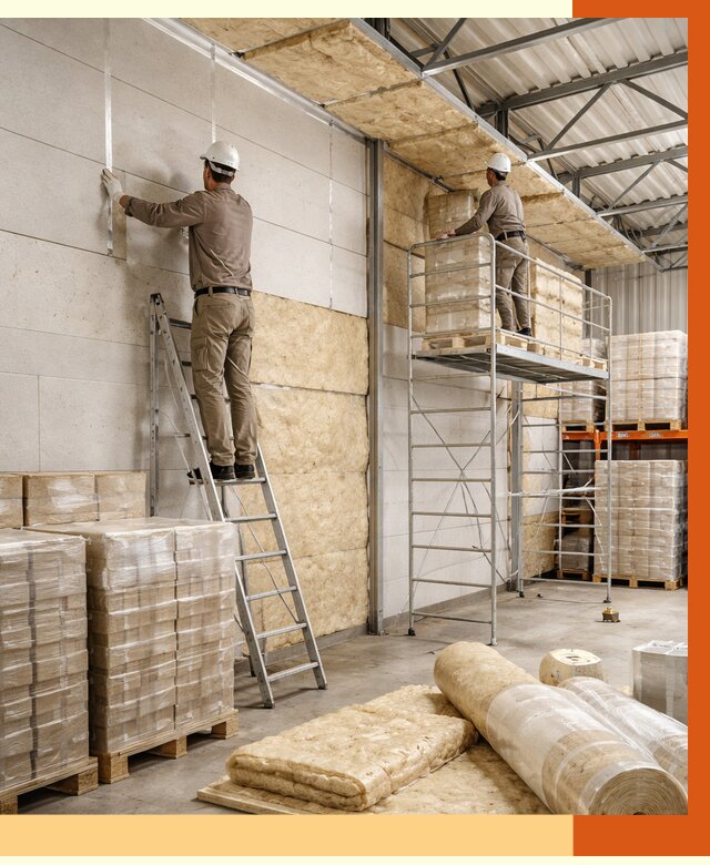 Утепление склада готовой продукции в Балтийске от 1988 руб./м2 — комплексно | ТепломастерБлт