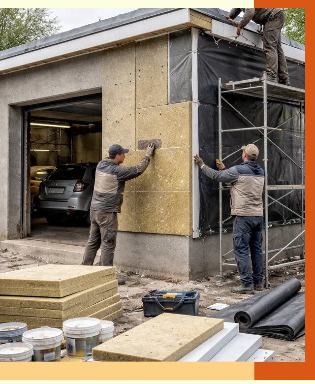 Утепление автосервиса в Балтийске ппу, пеноизоляция, от 14783 руб/м2 — ТепломастерБлт