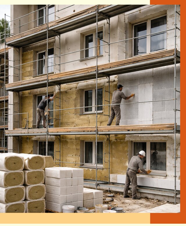 Утепление гостиницы в Балтийске от 7340 руб./м2 — комплексно, ППУ, под ключ | ТепломастерБлт