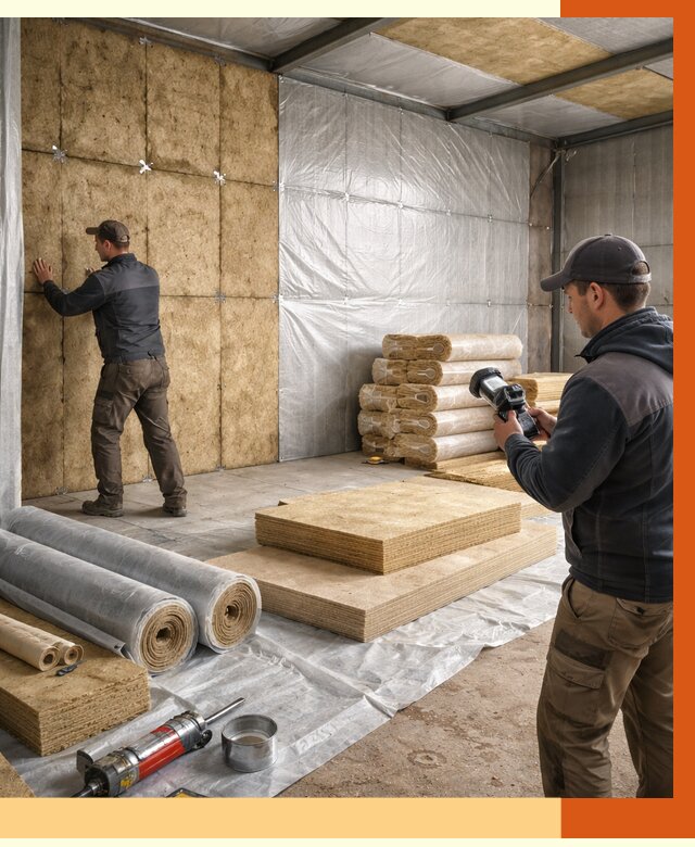 Утепление теплого склада в Балтийске под ключ от 11724 руб/м² | ТепломастерБлт