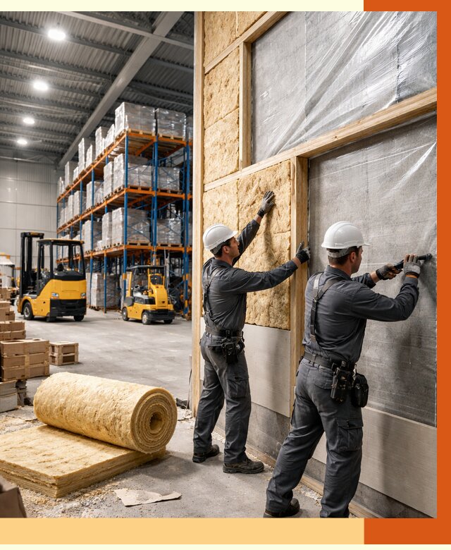 Утепление склада с техникой в Балтийске от 4282 руб./м2 — комплексно под ключ | ТепломастерБлт