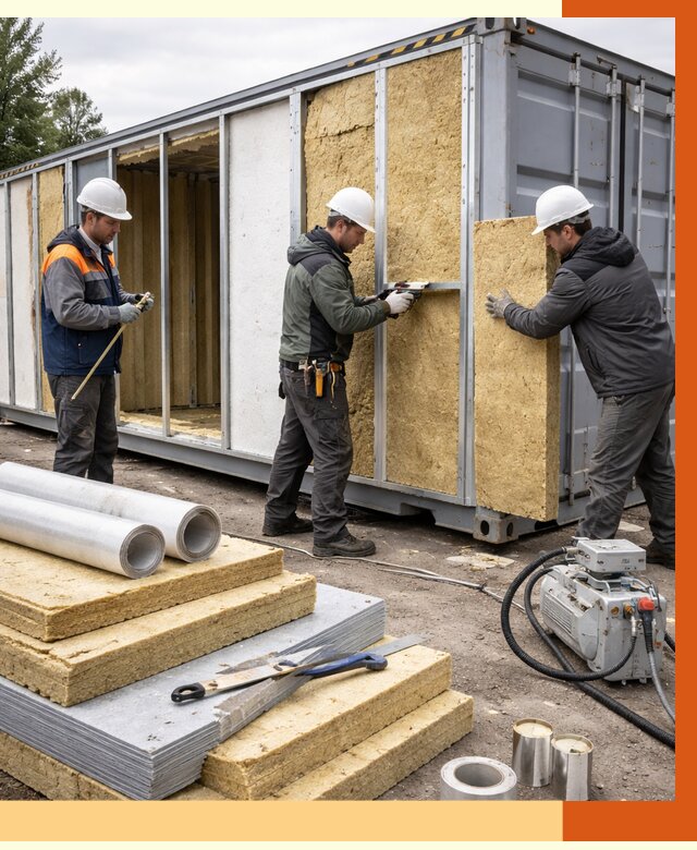 Утепление морского контейнера в Балтийске от 3823 руб. под ключ | ТепломастерБлт