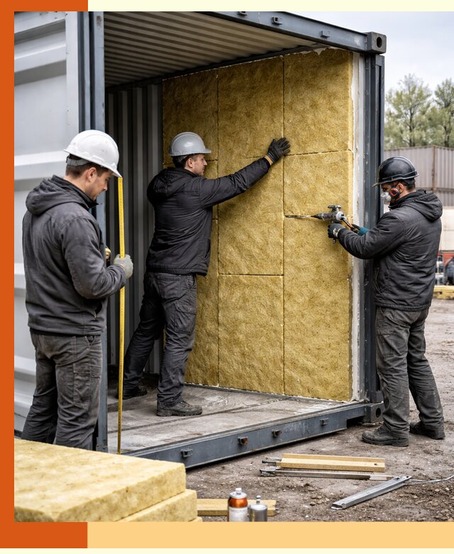 Утепление морского контейнера в Балтийске: надежная теплоизоляция и защита