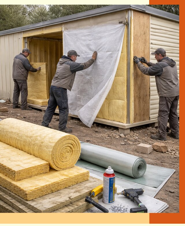 Утепление строительной бытовки в Балтийске от 12744 руб. под ключ | ТепломастерБлт
