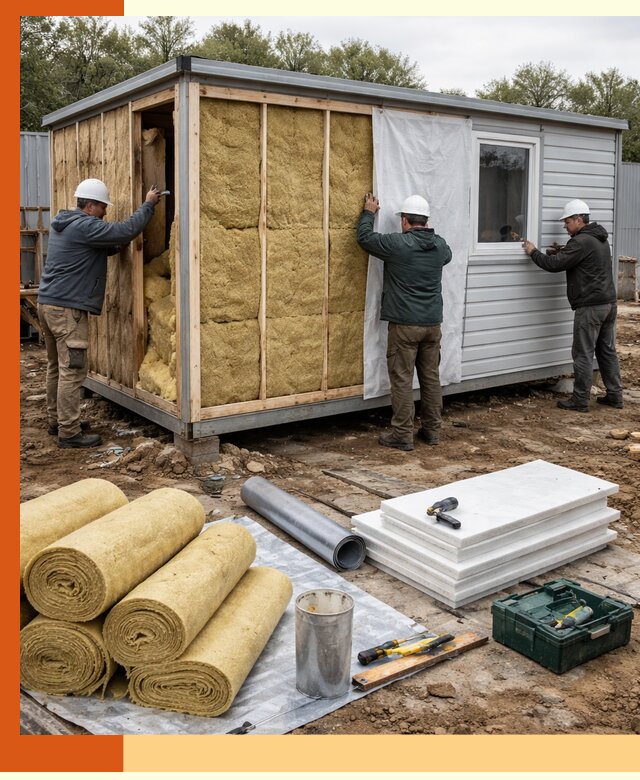 Утепление строительной бытовки под ключ в Балтийске для любых условий