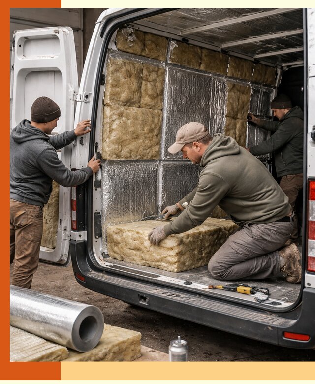 Утепление фургона в Балтийске: профессиональная теплоизоляция и шумоизоляция