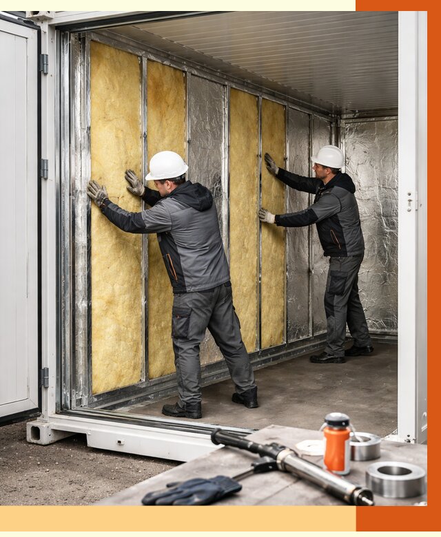 Утепление рефрижераторного контейнера в Балтийске от 45878 руб./м² | ТепломастерБлт