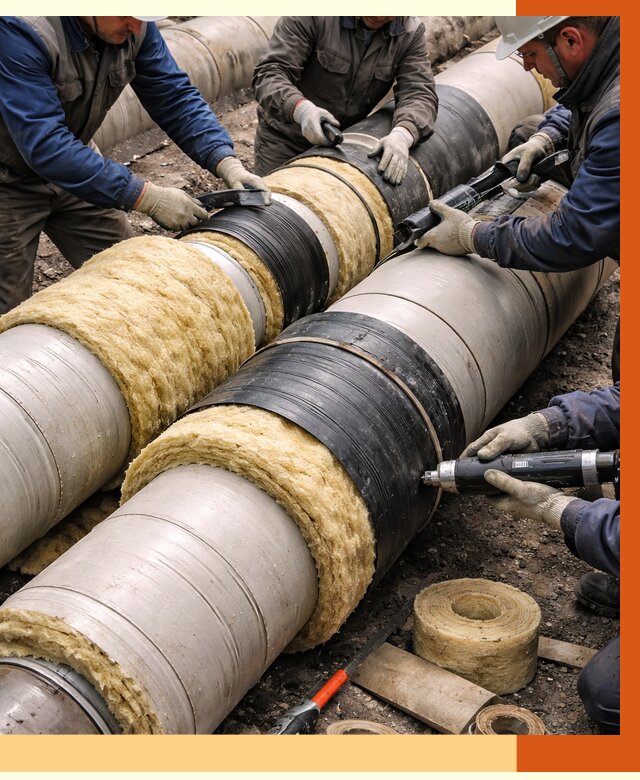 Утепление трубопровода в Балтийске под ключ от 1886 руб. — надежно и выгодно | ТепломастерБлт