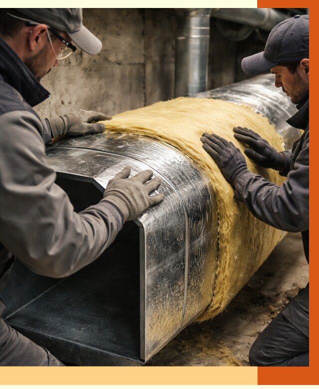 Утепление воздуховодов в Балтийске от 4282 руб. — теплоизоляция вентиляции | ТепломастерБлт