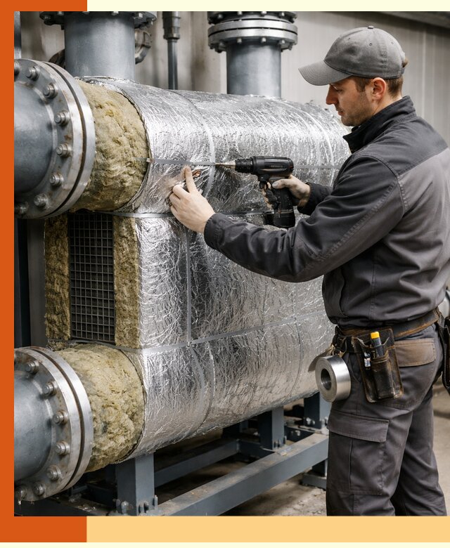 Утепление теплообменника в Балтийске — профессиональная теплоизоляция оборудования