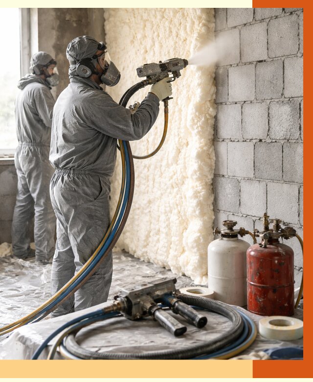 Утепление блочной стены ППУ в Балтийске от 4333 руб./м² — ТепломастерБлт