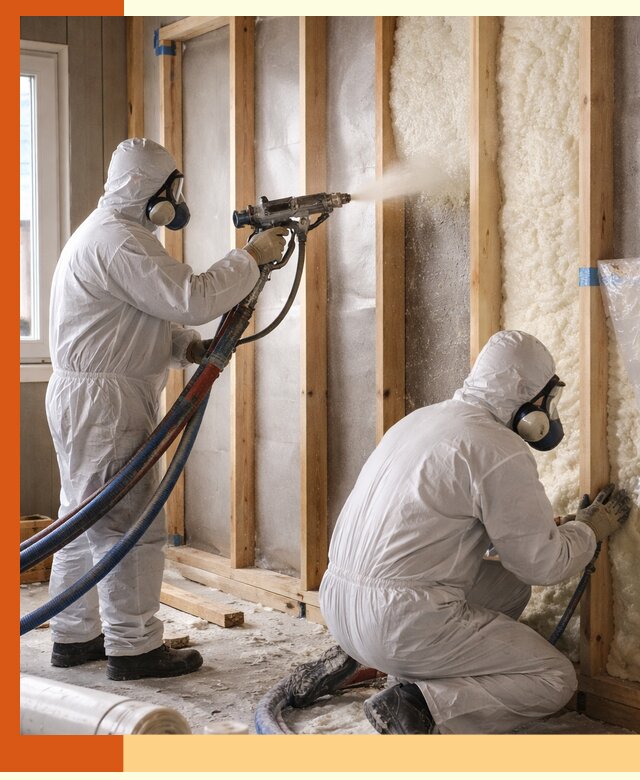 Утепление каркасной стены ППУ в Балтийске для домов и коттеджей