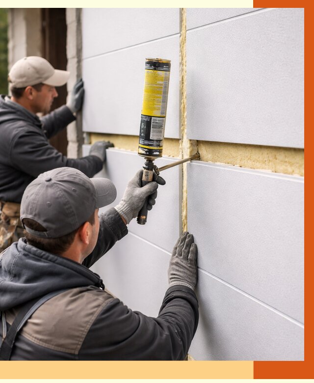 Утепление сэндвич панелей ППУ в Балтийске от 4282 руб. за м2 | ТепломастерБлт