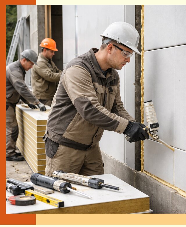 Утепление сэндвич-панелей пенополиуретаном в Балтийске