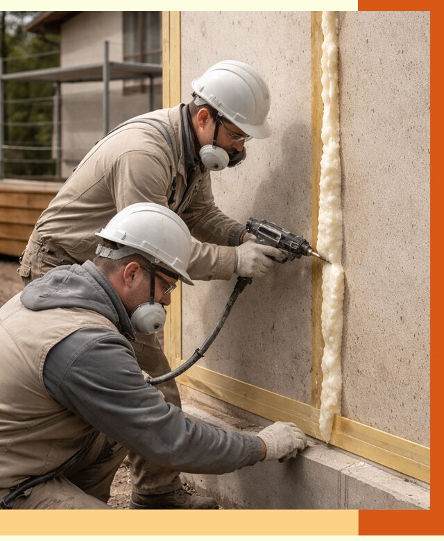 Утепление сип панелей ППУ в Балтийске от 4894 руб. под ключ | ТепломастерБлт