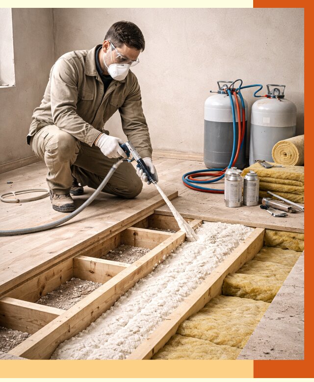 Заполнение полостей межэтажного перекрытия в Балтийске от 4282 руб. | ТепломастерБлт