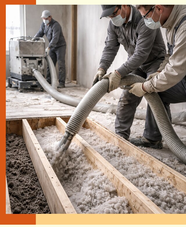 Заполнение полостей межэтажного перекрытия в Балтийске эффективно и герметично