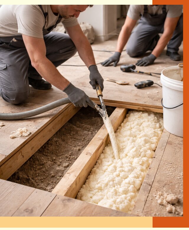 Заполнение пустот пола в Балтийске от 2753 руб. — утепление пустот пола под ключ | ТепломастерБлт