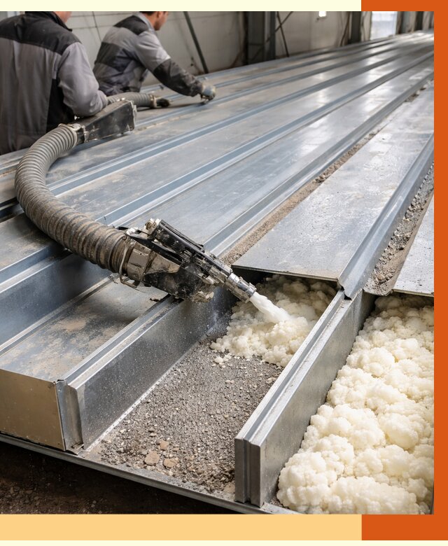 Заполнение пустот кровельных панелей в Балтийске от 7340 руб. под ключ | ТепломастерБлт