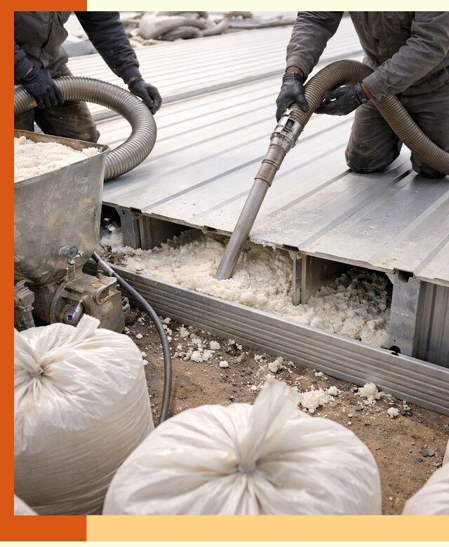 Заполнение пустот кровельных панелей пенными и мокрыми герметиками в Балтийске